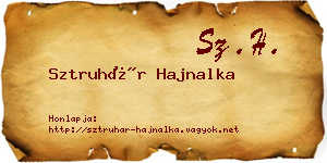 Sztruhár Hajnalka névjegykártya